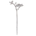 thumbnail image 1 of Sungmor Estaca Jardín Vintage hierro fundido p/ aves y flores - adorno patio metal, comedero p/ aves pequeñas, acabado blanco antiguo 26.2", deco césped y patio ext., escultura rústica jardín, 1 of 7
