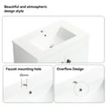 thumbnail image 7 of 30" Bathroom Vanity With White Ceramic Basin - Solid Wood, Metal Leg, 2 Soft Close Doors, Water Use Design Look & Leg Compact Water-, Modern Style, 7 of 7