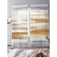 thumbnail image 3 of Sheer Curtains 84 Inches Long, Brown Gray White Light Filtering Window Curtains for Living Room, Vintage Rustic Abstract Mottled Art Rod Pocket Voile Sheer Curtain Drapes, 52"W x 84"L, 2 Panels, 3 of 8