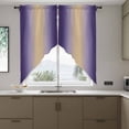 thumbnail image 4 of Dark Purple Yellow Gradient Swag Valances for Windows 2 Pack Minimalist Ombre Modern Art Swag Kitchen Curtains 63 Inches Long Rod Pocket Short Window Treatment for Kitchen Bathroom 36"x63", 4 of 9