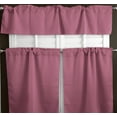 thumbnail image 2 of Poplin Solid 3 Piece Window Valance Curtain Set (30 different colors), 2 of 35