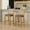 Grey, variant on Set of 2 Solid Wood Rattan-Back Bar Stool, Matte Linen Cushion with High-Resilience Foam & S-Springs, Ideal for Rustic/Natural Style Kitchen Island, Low Bar in Dining Room & Café