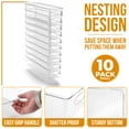 thumbnail image 4 of Sorbus 10 Pack Small Clear Plastic Storage Bins, Clear Organizer Bins with Handle for Kitchen, Pantry, Cabinet, Refrigerator, Craft, Toys, Clothes, Closet, Under Sink, Bathroom Organizers, 4 of 7