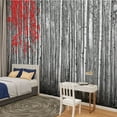 thumbnail image 2 of Peel and Stick Wallpaper Waterproof Red Forest Black White Landscape Wall Mural Decor Self Adhesive and Removable 100in x 144in, 2 of 8