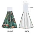 thumbnail image 3 of Yayeee Kitchen Hanging Hand Towels Set of 2 with Loop Bathroom Absorbent Tie Towel, Green Vibrant Forest Pattern, 3 of 7