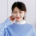 thumbnail image 2 of Camisa Blanca Colcomx cuello falso Dama Collar falso Desmontable tipo de camisa Blanca, 2 of 8
