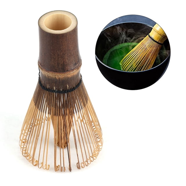 80 Prongs Matcha Whisk, Natural Tea Whisk for Matcha Powder, with Comfortable Handle, Traditional Tea Preparation Tool