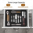 thumbnail image 6 of Gimgong Expandable 8-Compartment Kitchen Utensil Organizers, 2 in x 22.4 in x 15 in, Black, 6 of 9