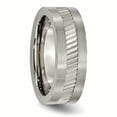 thumbnail image 4 of Titanium Sawtooth Design Flat Polished w/Brushed Edge 8mm Band TB381, 4 of 6