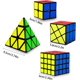 thumbnail image 4 of Juego de cubos Paquete de cubos de velocidad mágica 2x2x2 + 4x4x4 + Pirámide Pyraminx + 3x3 Fenghuolun, Juegos de cubos de rompecabezas 3D de fácil giro, regalo de juguete para, 4 of 5