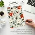 thumbnail image 3 of FORMRS Acrylic Clipboard with Low Profile Clip Standard A4 Letter Size, 12.5" x 9", Red and White Floral Pattern, 3 of 8