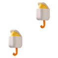 thumbnail image 4 of Justharion Coat Hooks Wall Mounted Decorative Bag Rack Coat for Entryway Home Office white 10.5x5x4.5cm 2Set, 4 of 6
