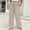 Brown, variant on Women’s Vertical-Striped Wide-Leg Pants, High-Rise Elastic Waist & Textured-Cotton Cut for Remote Hamlet Leisure Trekking Walks Red XL