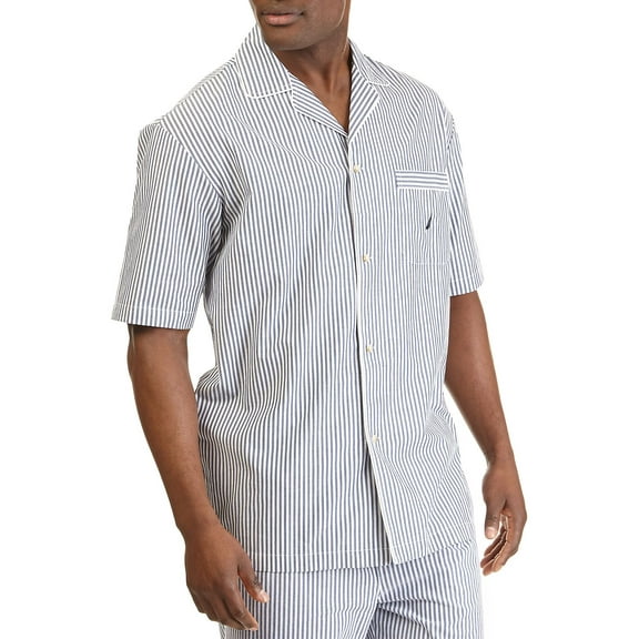 Nautica WS41S5 Anchor 100% Cotton Poplin Camp Shirt