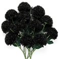 thumbnail image 2 of Planta artificial Briful de crisantemo negro, tallo de 28 cm, 12 unidades, 2 of 7