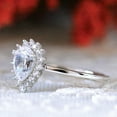 thumbnail image 6 of 1.20 Cts Certified Pear Shape Moissanite Solitaire Engagement Ring, 18K White Gold Plated Ring /925 Sterling Silver Ring, 6 of 7