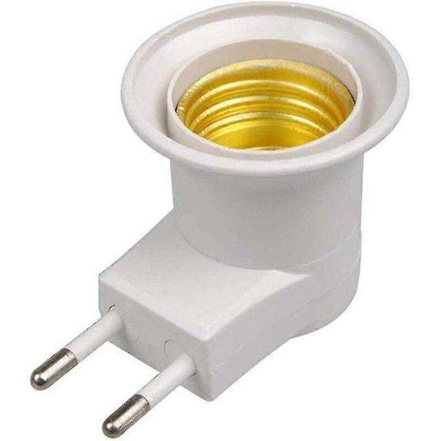 BETT LED Lamp E27 Stecker EU Typ Stecker Adapter Konverter fr Lampenfassung mit Ein/Aus Knopf (wei)