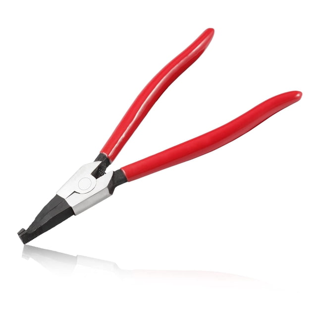 Alicates Circlip LEONTOOL de 20 cm con punta especial en ángulo inverso