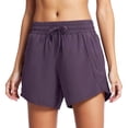 thumbnail image 2 of Gym Shorts Women High Waist Running Shorts for Lightweight Athletic Workout Shorts with Side Pockets and Zipper, 2 of 6