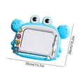 thumbnail image 3 of Oggfader Crab Shape Magnetic Drawing Board for Toddlers 1-4 - Safe Burr-Free Erasable Reusable Doodle Pad, Preschool Educational Gift for Boys Girls (Blue), 3 of 6