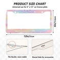 thumbnail image 7 of Aluminum License Plate Frame 2 Pack Car Exterior Accessory Car Tag Holder for Front Rear Plates Cars Decor Cute Stars and Pink Clouds, 7 of 7