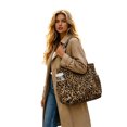 thumbnail image 2 of Women Corduroy Tote Bag Large Capacity Multi‑Pocket Shoulder Tote Bag for Work School Daily Use, 2 of 6