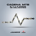 thumbnail image 2 of Cadena Bicicleta Mtb JAMER 6 7 8 Pasos 118 Eslabones, 2 of 4