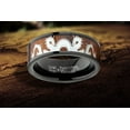 thumbnail image 2 of Metal Masters Mens Black Tungsten Dragon Ring Wedding Band Wood Inlay 8mm 7-13, 2 of 5