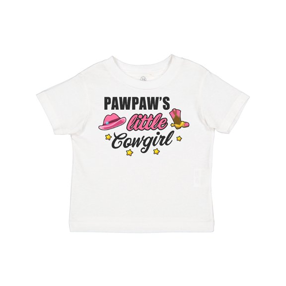 Inktastic Pawpaw's Little Cowgirl with Cowgirl Hat and Boots Girls Toddler T-Shirt