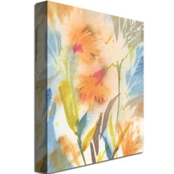 Trademark Art "Tropical Orange Flowers" Canvas Wall Art by Philippe Shelia Golden