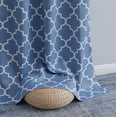 thumbnail image 4 of THD Moroccan Trellis Lattice Decorative Blackout Thermal Privacy Room Darkening Grommet Window Drapes Curtain Panels for Bedroom - Set of 2 (Stone Blue, 52 W x 63 L), 4 of 5