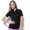 Black/Violet, variant on Monterey Club Women's Side Colorblock Golf Polo Shirt #2245