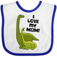 thumbnail image 3 of Inktastic I Love My Mom with Baby and Mommy Brontosaurus Boys or Girls Baby Bib, 3 of 4