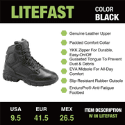 Interceptor Womens Litefast Zippered 6 Soft Toe Tactical Boots