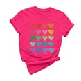 thumbnail image 5 of Diufon Hauts de la Saint-Valentin pour Femmes Décontracté Manches Courtes Col Rond Chandail Chemise Imprimé Graphique Mignon Tendance, 5 of 5