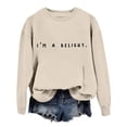thumbnail image 3 of WEAIXIMIUNG Sweatshirts Personnalisés Design Mode Décontractée pour Femmes Manches Longues Col Rond Pull à Capuche, 3 of 3