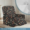 thumbnail image 3 of FKELYI Recliner Slipcover Vintage Floral Moon Star Butterfly Print Stretchy Reclining Chair Cover with Pocket Non-Slip Sofa Couch Covers 4 Pcs Furniture Protective Covers, 3 of 7