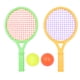 thumbnail image 4 of Juego de 2 raquetas de tenis pequeñas para niños, de plástico, para jardín de infantes y ocio, con 4 pelotas de tenis (amarillas y verdes, colores aleatorios)., 4 of 6