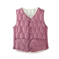 thumbnail image 4 of Womens Jackets Fall Oversize Quilted Vest Solid Button Down Warm Lined Sleeveless Lightweight Jacket, 4 of 4