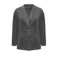 thumbnail image 4 of RRMuAzgs Velvet Blazers Jackets for Women Business Casual Long Sleeve 1 Button Suit Jacket Solid Color Work Office Cardigan, 4 of 8