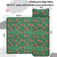 thumbnail image 5 of Football Field Green Pattern Teens Toddler Nap Mat with Pillow, Sleeping Mat Bag for Preschool Daycare 59"x22", 5 of 6