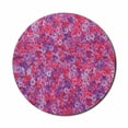 thumbnail image 1 of Flower Mouse Pad for Computers, Flowers Pattern Garden Plants Flowering Aromatic Vibrant Colors Artwork, Round Non-Slip Thick Rubber Modern Mousepad, 8" Round, Red Purple Lavender, by Ambesonne, 1 of 2