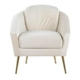 thumbnail image 6 of LumiSource Dahlia Velvet Accent Chair, Cream/Gold, 6 of 7