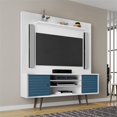 thumbnail image 2 of Manhattan Comfort Liberty 63" Wall Unit in White and Aqua Blue, 2 of 9
