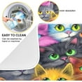 thumbnail image 2 of FREEAMG Dish Drying Mat Funny Cats Colorful Absorbent Dry Mats for Dishes Draining Pad for Kitchen Countertop 16" x 18", 2 of 7