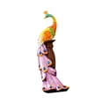 thumbnail image 3 of QSTDGVPW Peacock Statue Decor Decorative Resin Sculpture for Countertop Indoor Office Orange, 3 of 9
