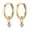 White, variant on Dainty Birthstone Charm Hoop Earrings for Mom