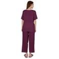 thumbnail image 4 of Inkmeso Short Sleeve Nightwear Pajama Set For Women Henley T-Shirt & Pajama Sleepwear Set, 4 of 7