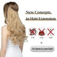thumbnail image 2 of Extensiones de cabello de alambre Invisible para mujer, diadema ajustable, postizo sintético rizado largo, fibra resistente al calor, 2 of 5