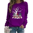thumbnail image 1 of Innerwin Sweatshirts de Noël Imprimé Gnome pour Femmes Pull Col Rond Confortable Xmas Sweat-Shirt Violet TG, 1 of 2